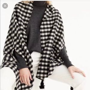 J. Crew Checkered Cape Scarf